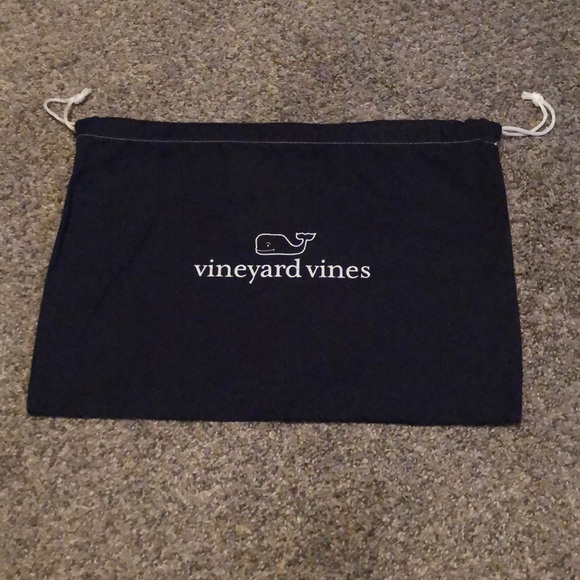 Vineyard Vines Drawstring Cloth Gift Bag Navy Tote - Picture 1 of 3